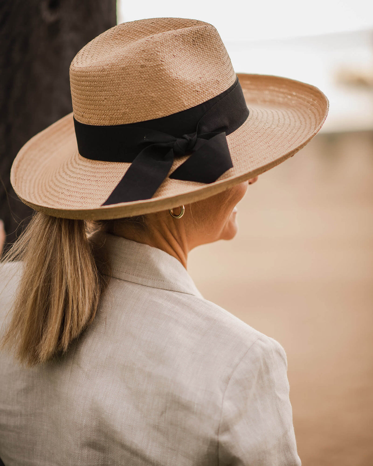 Casablanca Hat - Black Ribbon